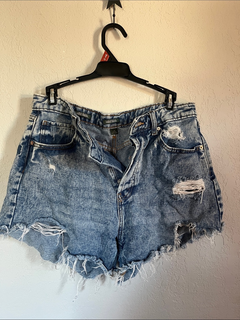 Wild Fable High-Rise Distressed Blue Denim Jean Shorts